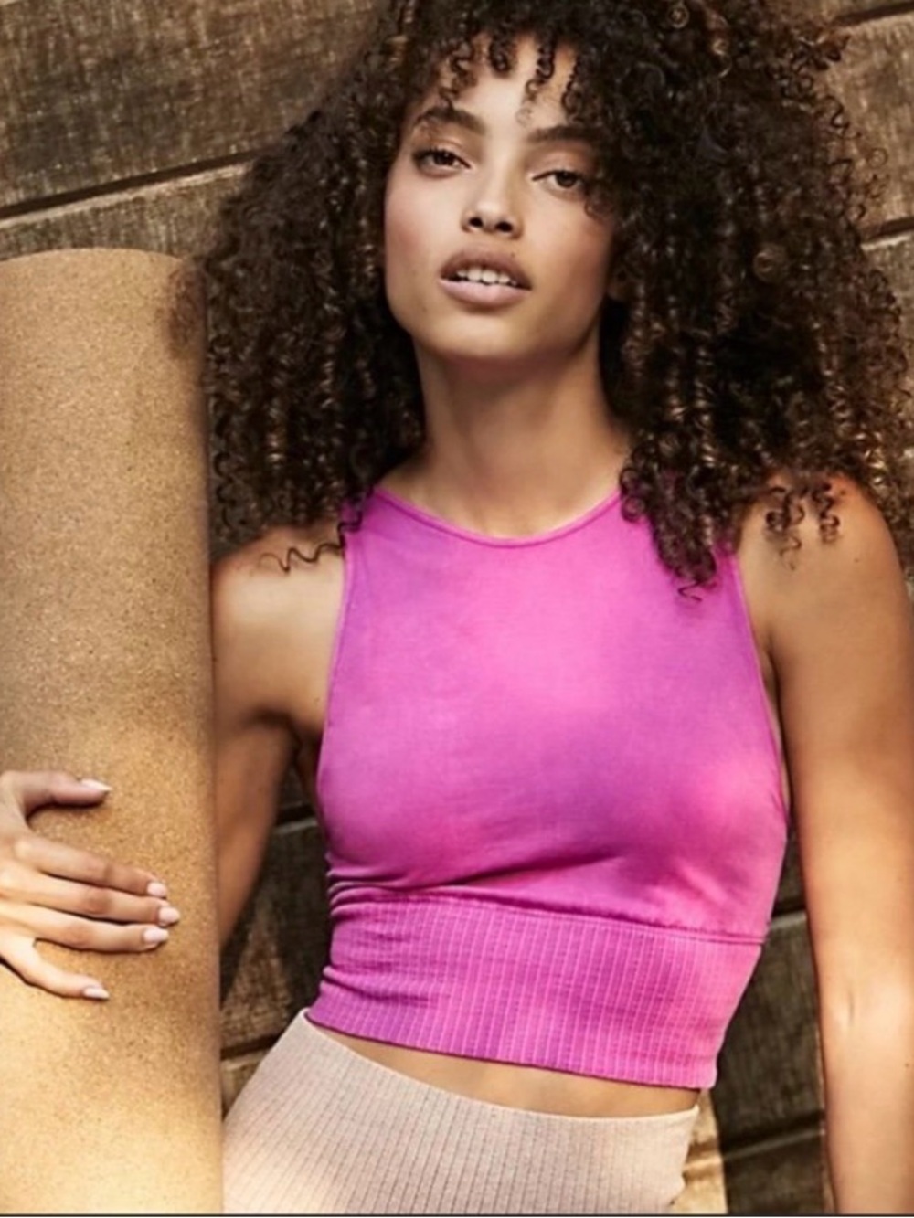 Free People Movement Good Karma High-Neck Crop Top